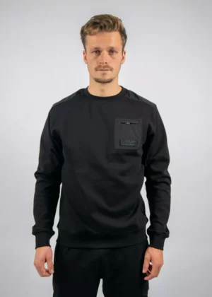 Malelions nylon pocket sweater 900 black
