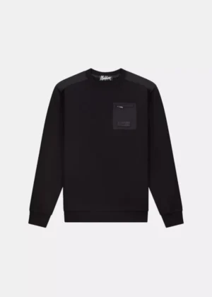 Malelions nylon pocket sweater 900 black