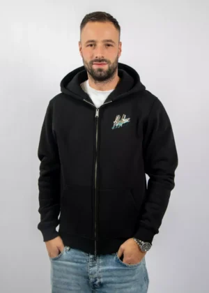 Malelions splash zip hoodie black/khaki