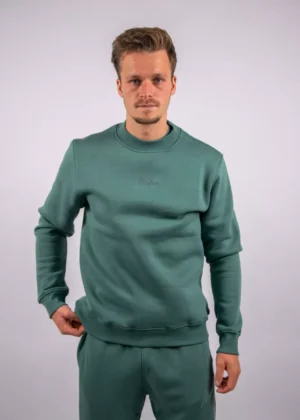 Malelions striped signature sweater 400 green