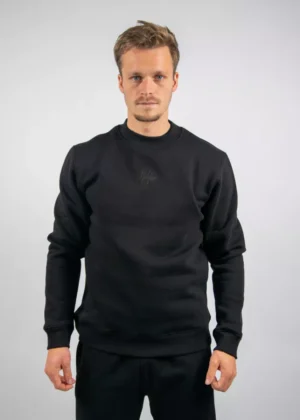 Malelions striped signature sweater 900 black