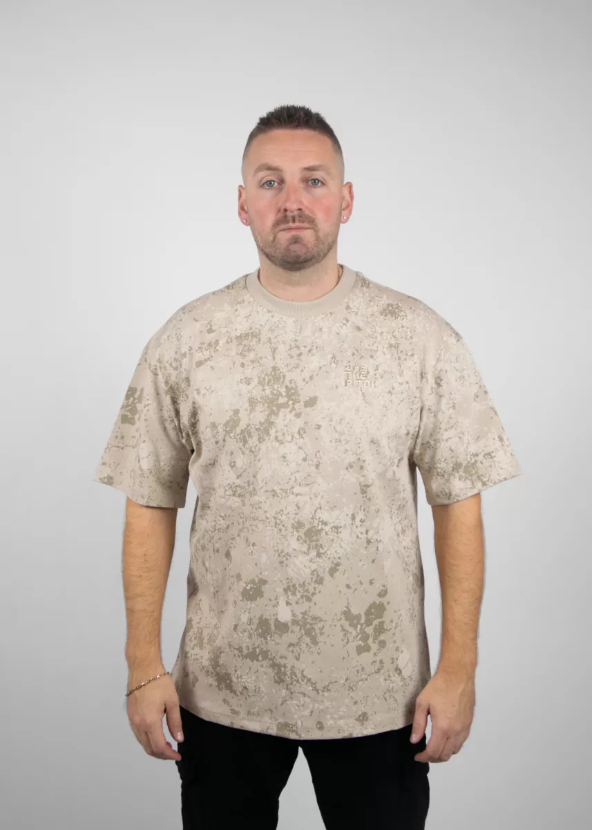 OFF THE PITCH blotch loose fit tee 103 sand