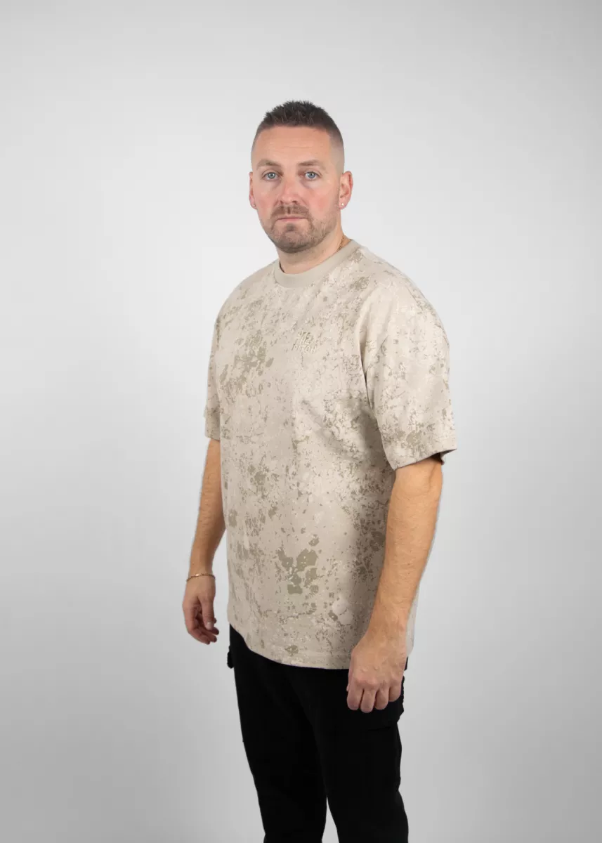 OFF THE PITCH blotch loose fit tee 103 sand