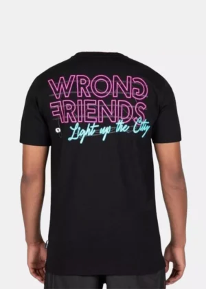 Wrong Friends light up the city t-shirt black