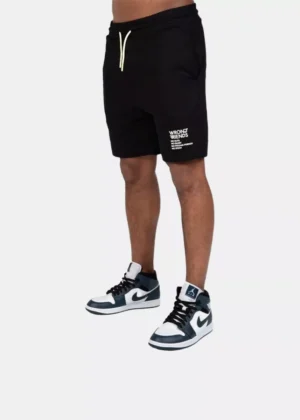 Wrong Friends no guts no glory shorts black