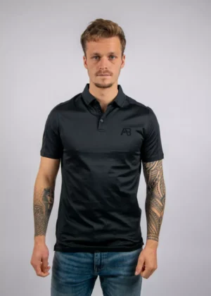 AB Lifestyle premium interlock polo jet black