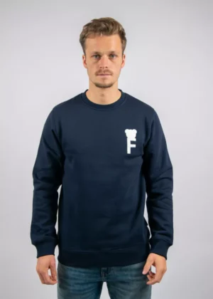 Baron Filou chenille f sweater navy blue
