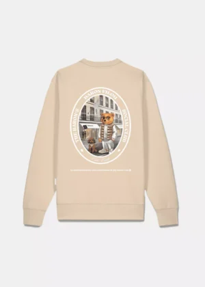 Baron Filou cl pullover oval backprint sand brown