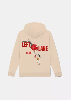 Baron Filou left lane club backprint hood sand brown