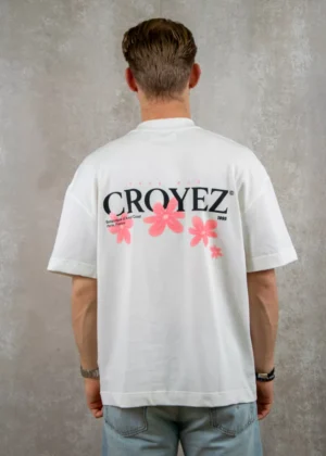 Croyez botanique t-shirt off-white/pink