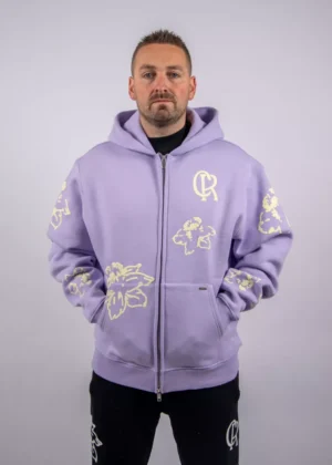 Croyez flower zip-hoodie 2801 lilac