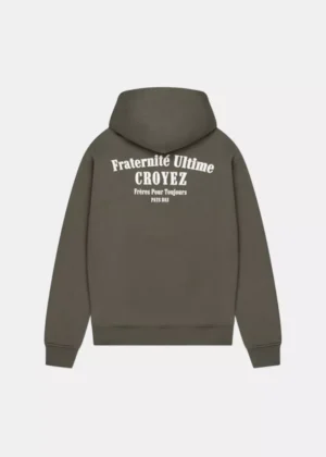 Croyez fraternite hoodie 2401 dusty olive