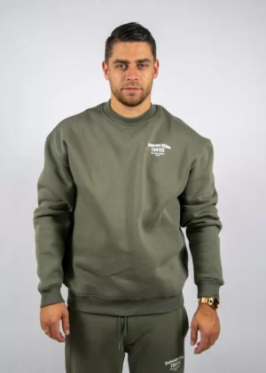 Croyez fraternite sweater 2401 dusty olive