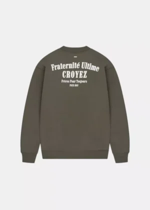 Croyez fraternite sweater 2401 dusty olive