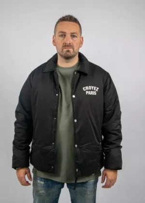 Croyez paris padded coach jacket 2900 black