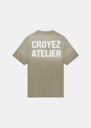 Croyez sprayed atelier t-shirt 2401 dusty olive