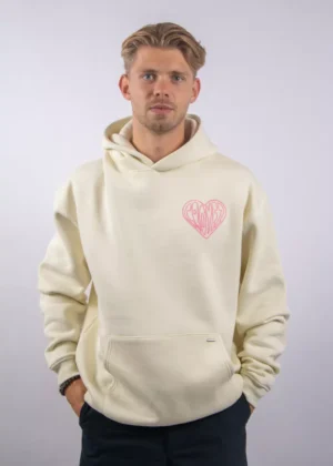 Croyez stitched heart hoodie 2101 off-white