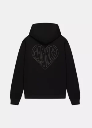 Croyez stitched heart hoodie 2900 black
