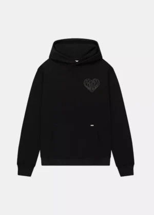 Croyez stitched heart hoodie 2900 black