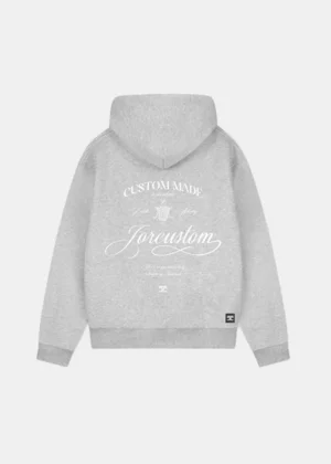 Jorcustom handscript hoodie greymelange