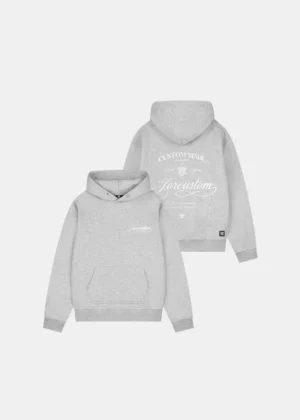 Jorcustom handscript hoodie greymelange