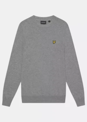 Lyle & Scott kn2110vc t28 mid grey marl
