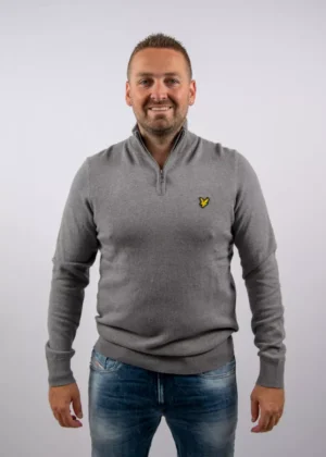 Lyle & Scott kn2112vc t28 mid grey marl