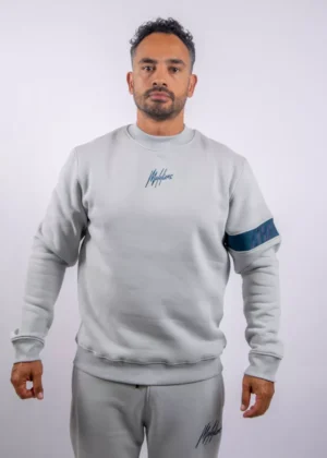 Malelions captain sweater 691 ocean grey