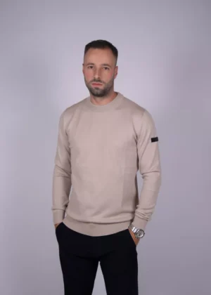 Malelions knitted crewneck 099 sand