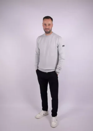 Malelions knitted crewneck 691 ocean grey