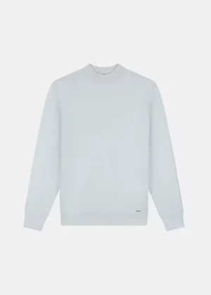 Malelions knitted mockneck sweater 691 ocean grey