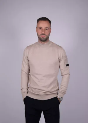 Malelions knitted pocket mockneck 099 sand