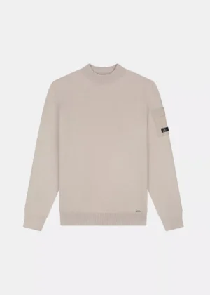 Malelions knitted pocket mockneck 099 sand