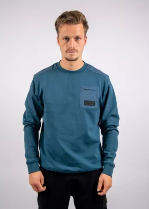 Malelions nylon pocket sweater 970 blue slate