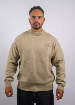 Malelions oversized knitted signature 120 beige