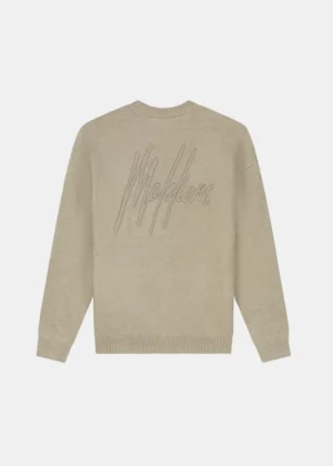 Malelions oversized knitted signature 120 beige