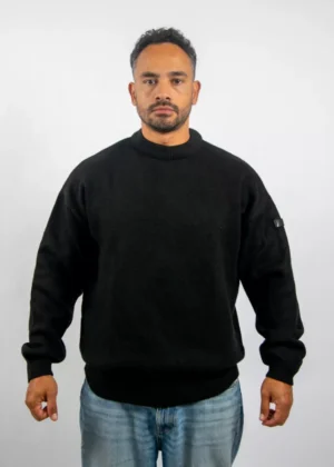 Malelions oversized knitted sweater 900 black