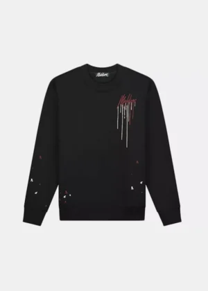 Malelions oversized painter sweater 476 black/burgundy