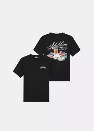 Malelions playing cards t-shirt 900 black