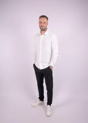 Malelions stretch shirt 100 white