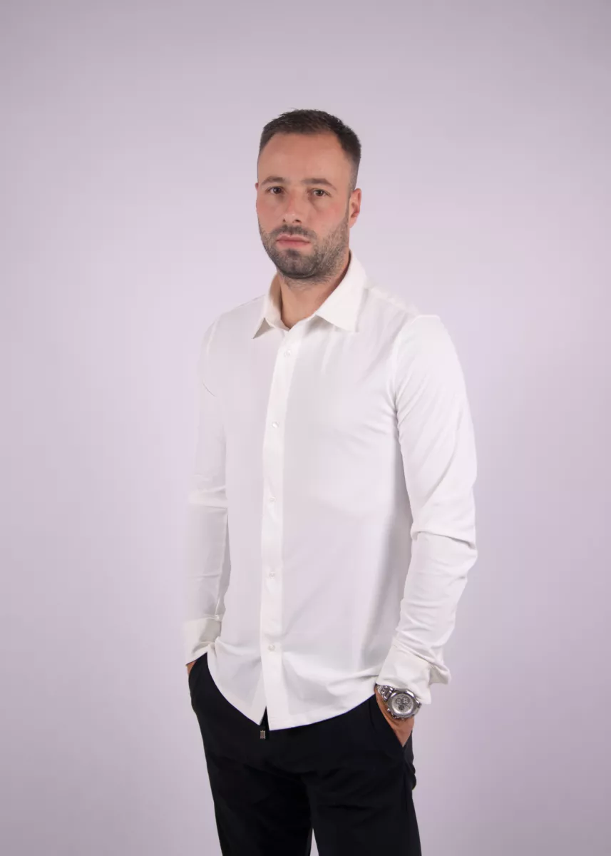 Malelions stretch shirt 100 white