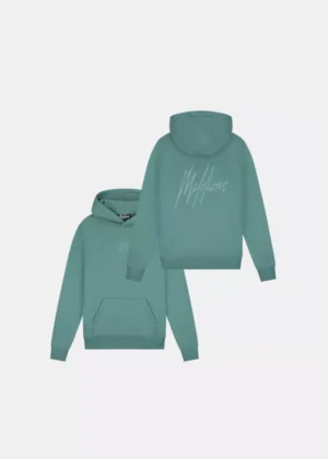 Malelions striped signature hoodie 400 green