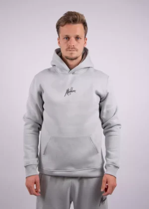 Malelions striped signature hoodie 691 ocean grey