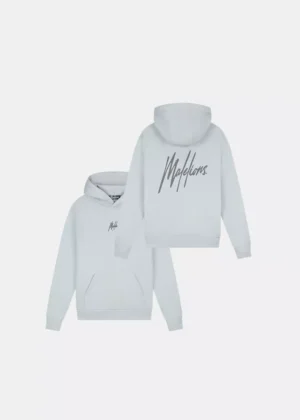 Malelions striped signature hoodie 691 ocean grey