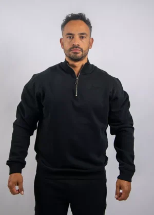 Malelions turtle half zip sweater 900 black