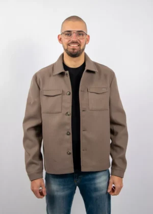 Malelions wool shacket 696 mulch brown