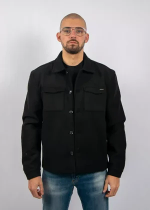 Malelions wool shacket 900 black