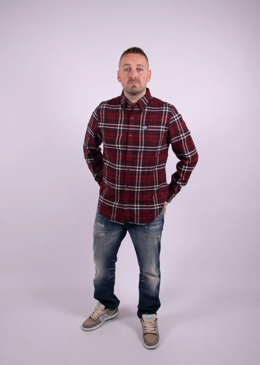 Superdry m4011047a h7k frontier check red