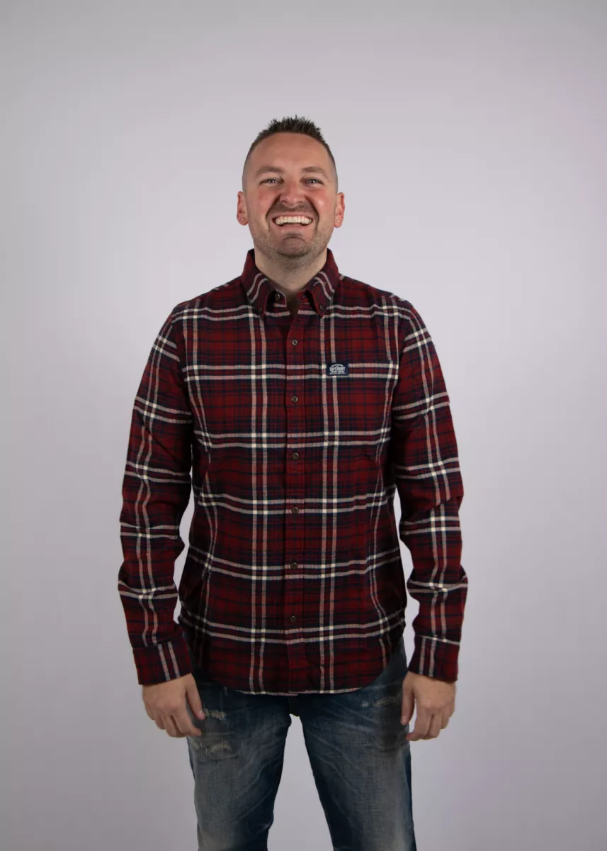 Superdry m4011047a h7k frontier check red