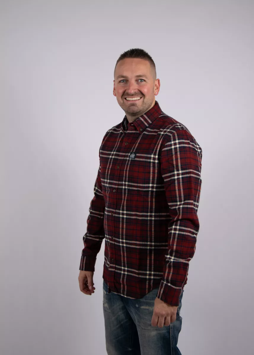 Superdry m4011047a h7k frontier check red